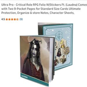 Ultra Pro RPG Folio with Stickers